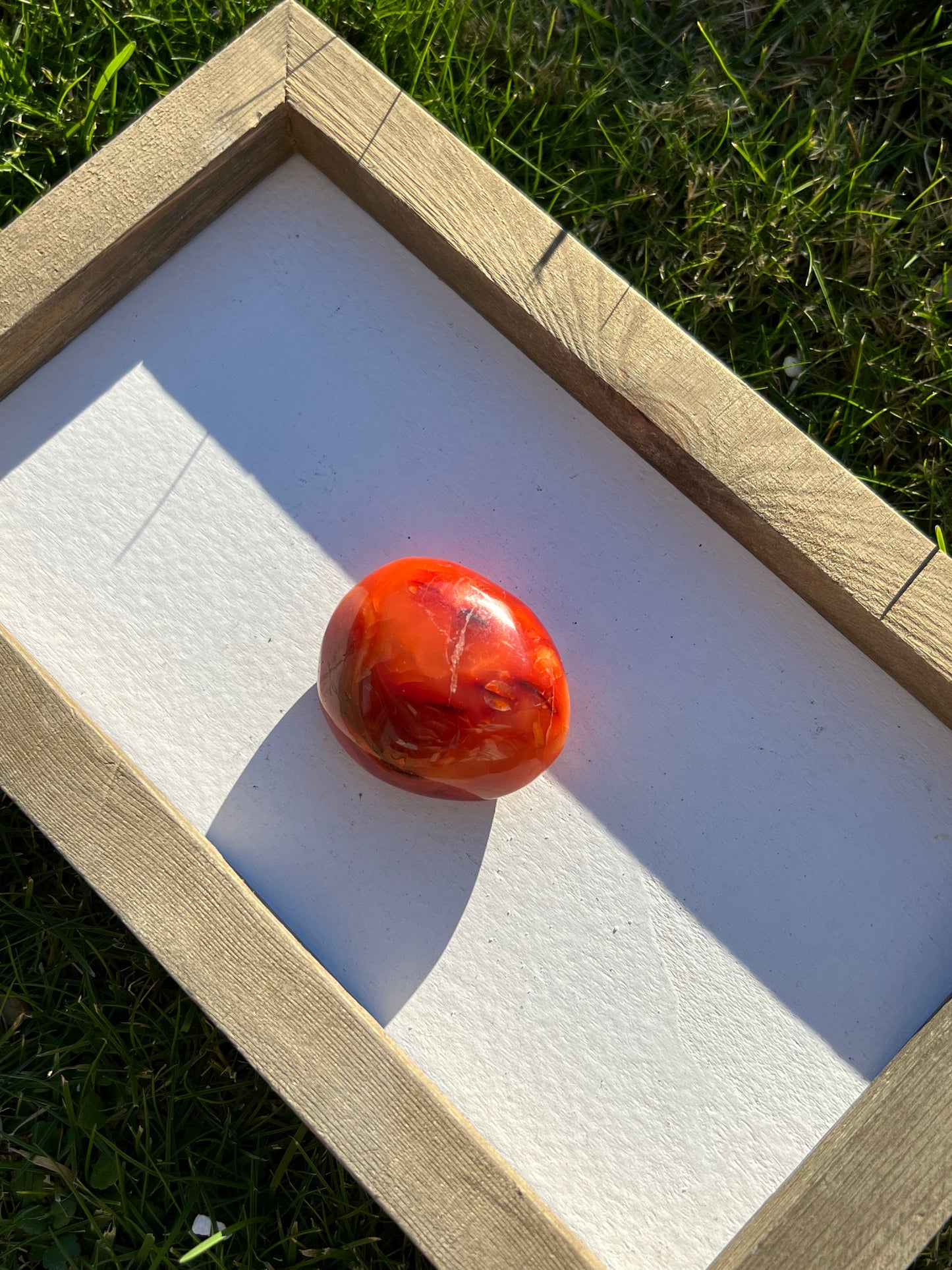 Carnelian Palm Stone