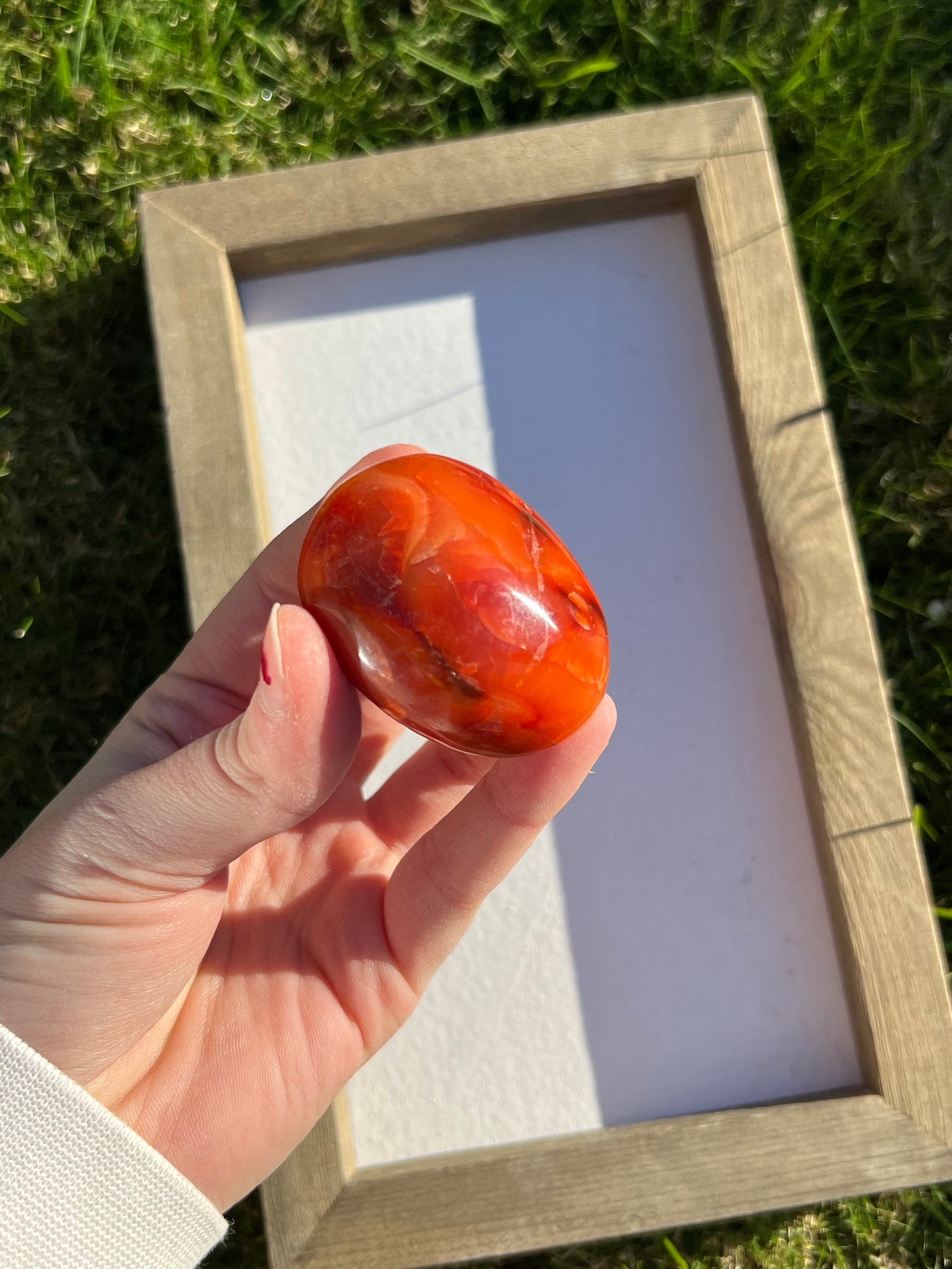 Carnelian Palm Stone