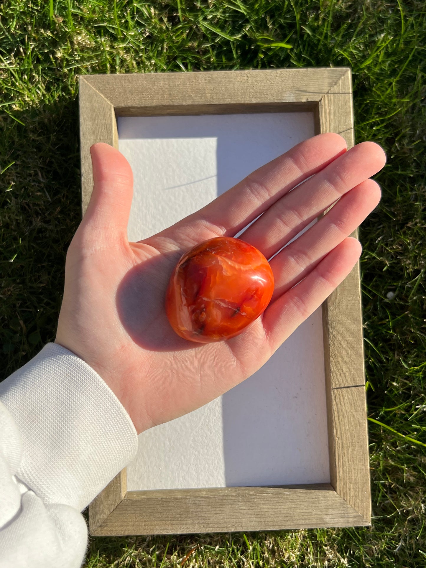 Carnelian Palm Stone