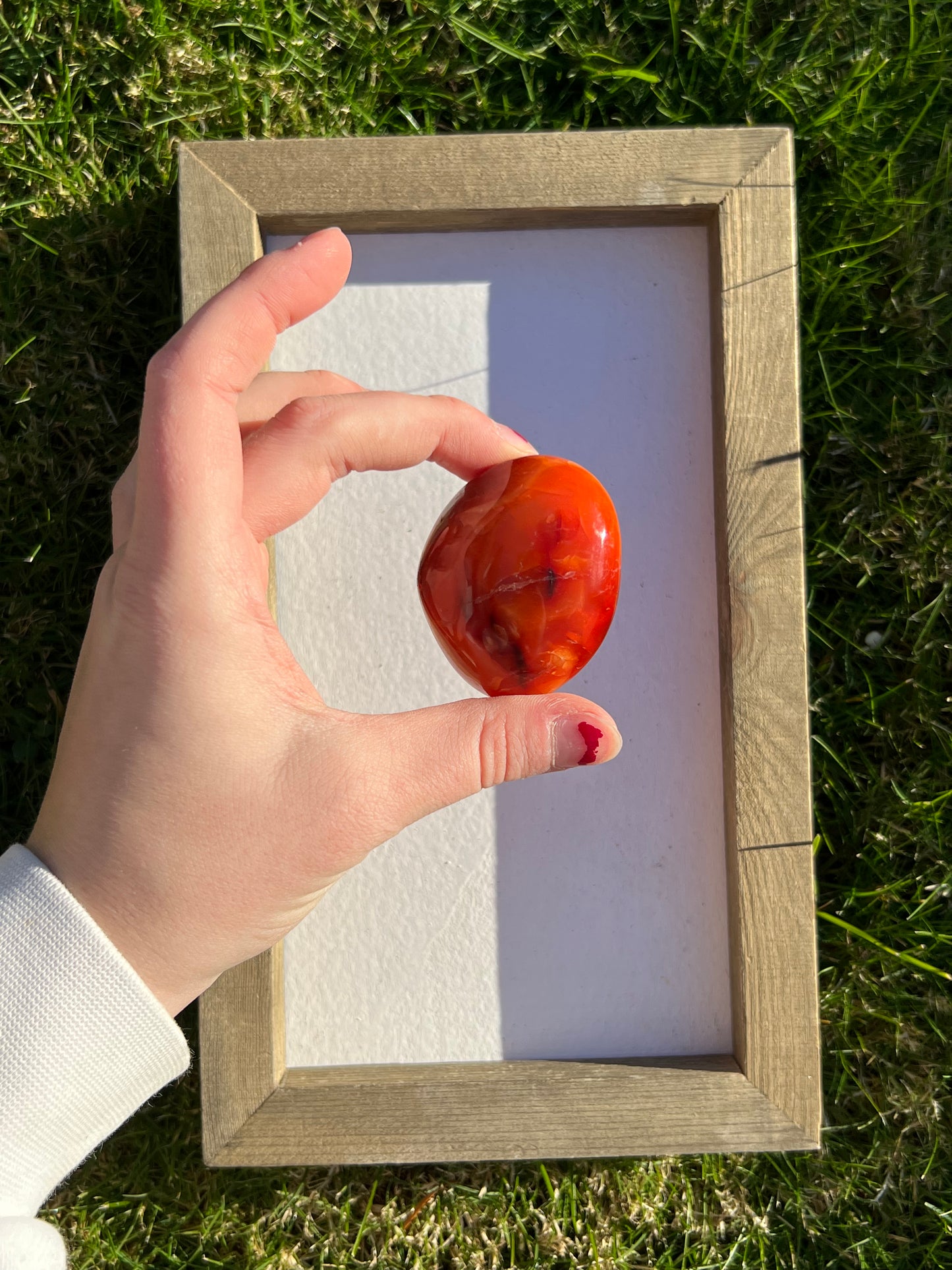 Carnelian Palm Stone