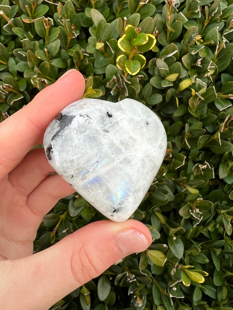 Rainbow Moonstone Hearts