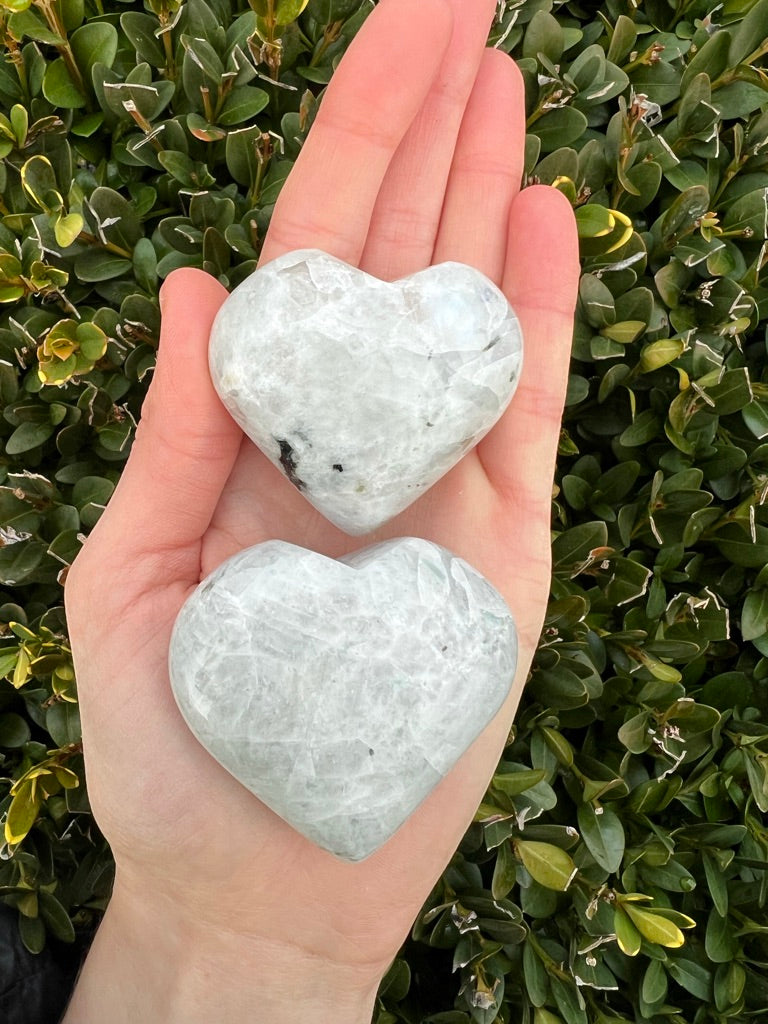 Rainbow Moonstone Hearts