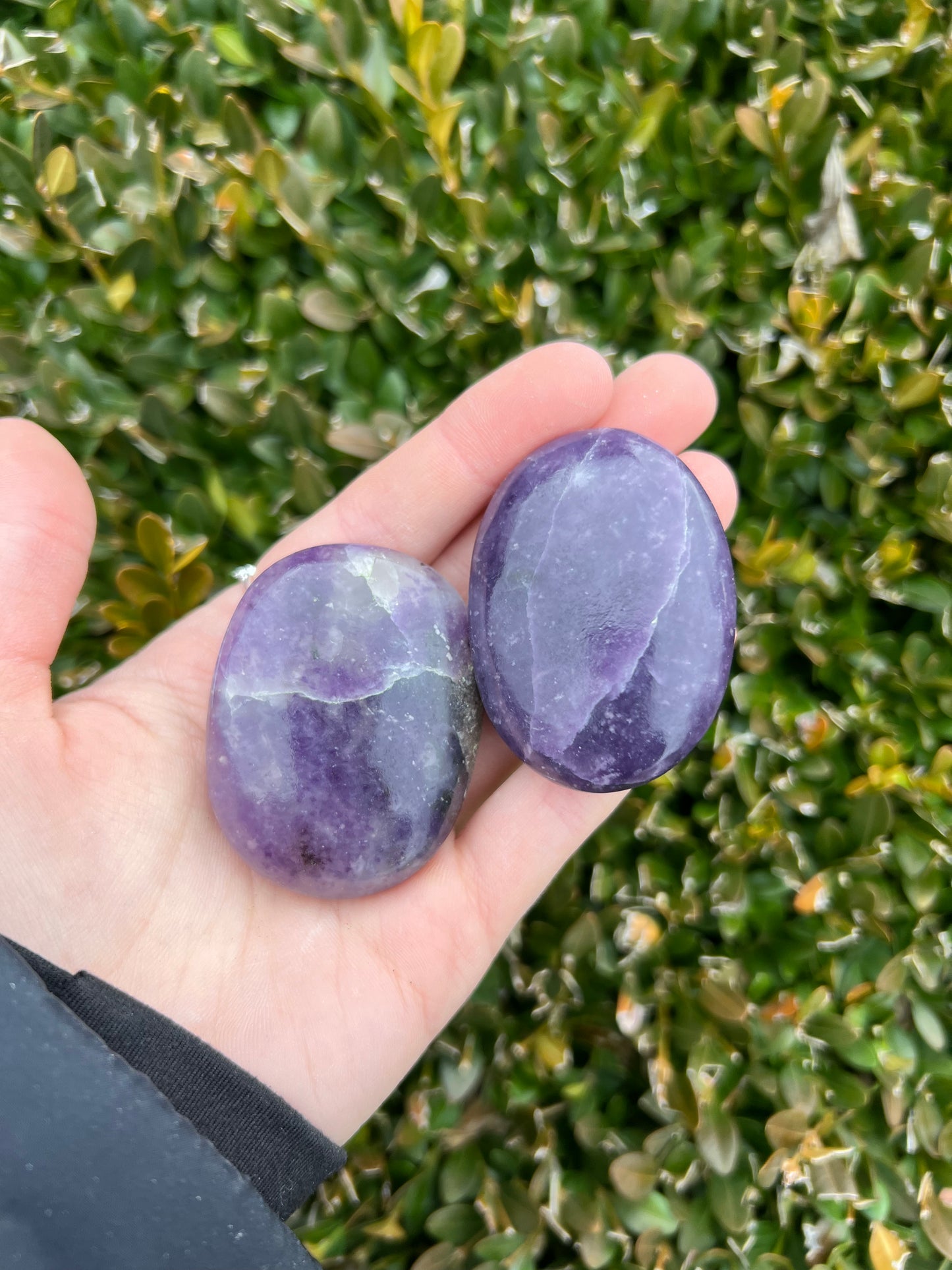 Lepidolite Palm Stone