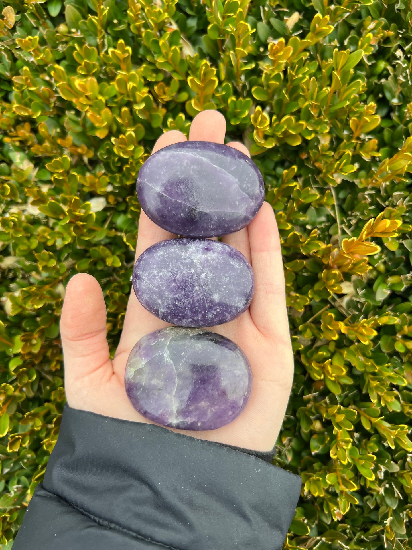 Lepidolite Palm Stone