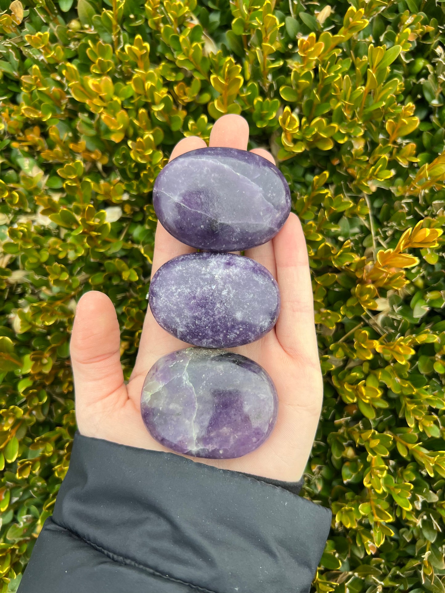 Lepidolite Palm Stone