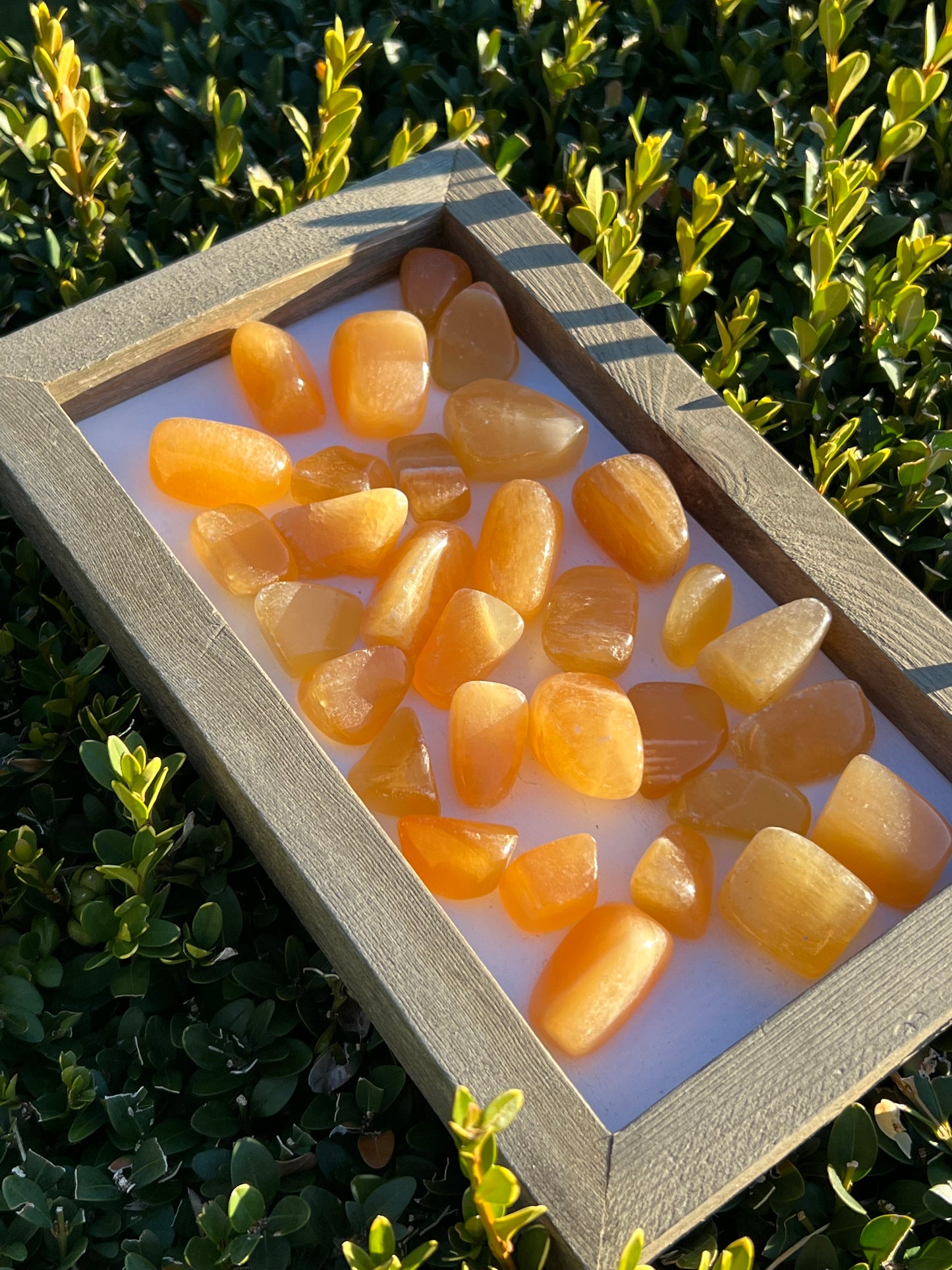 Orange Calcite Tumbles