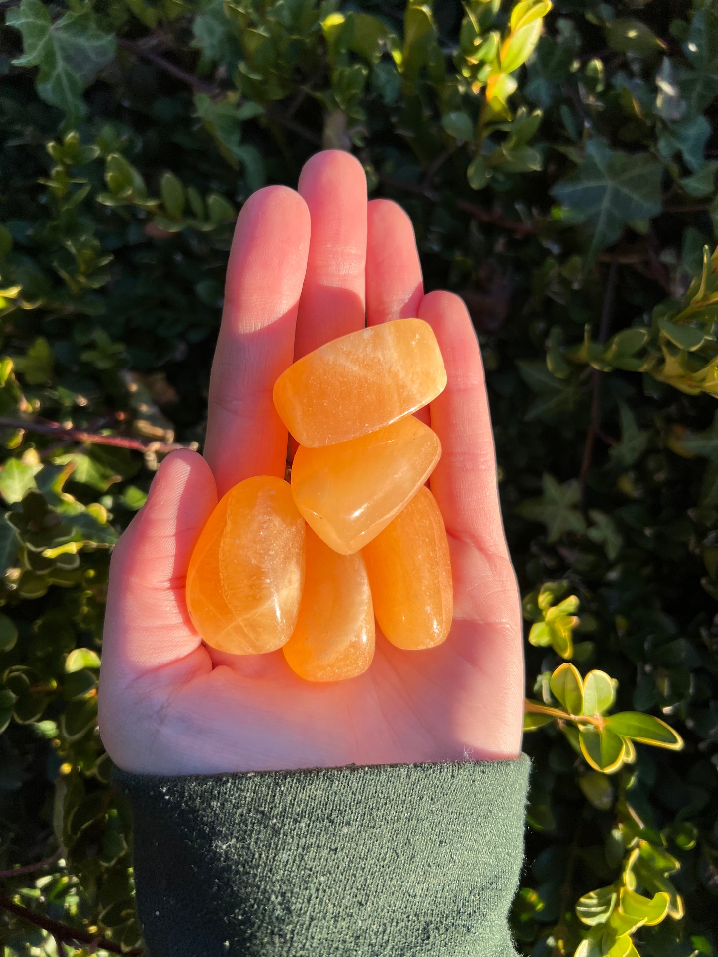 Orange Calcite Tumbles