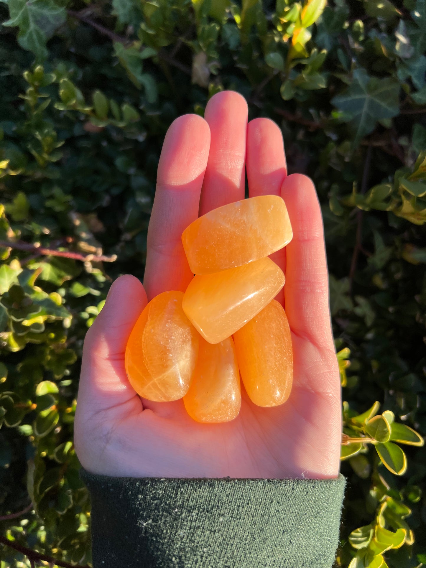 Orange Calcite Tumbles