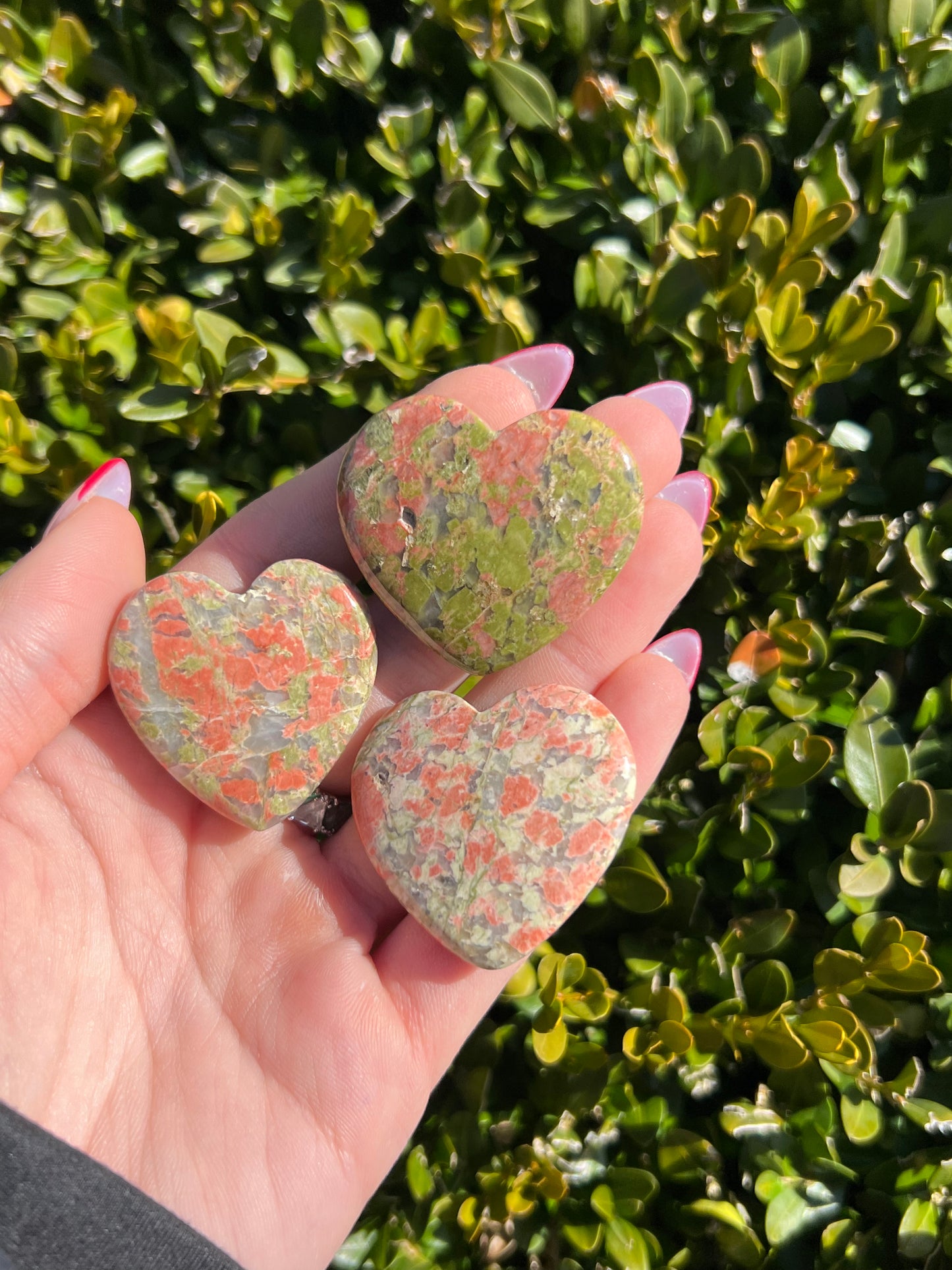 Unakite Hearts