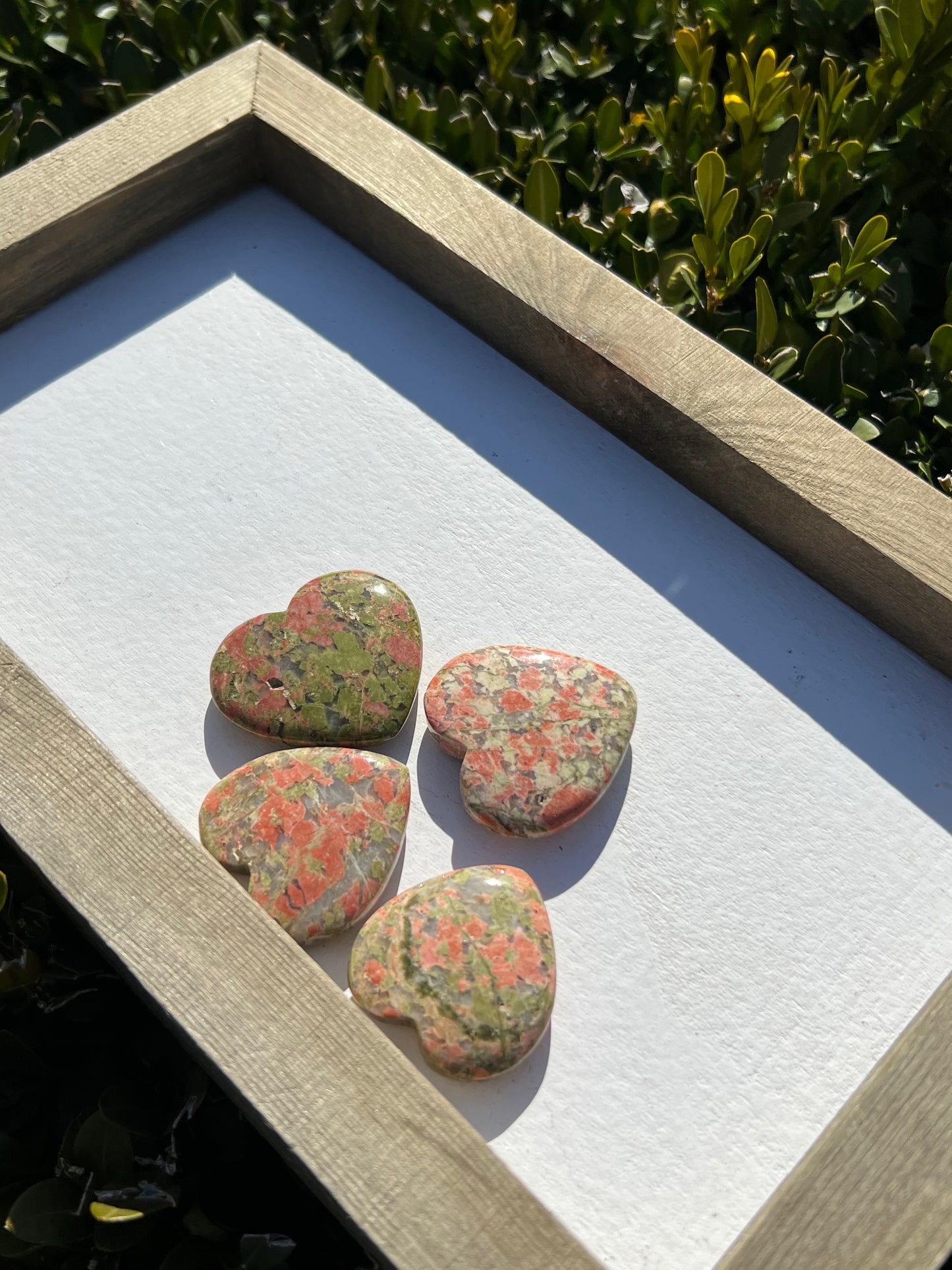 Unakite Hearts