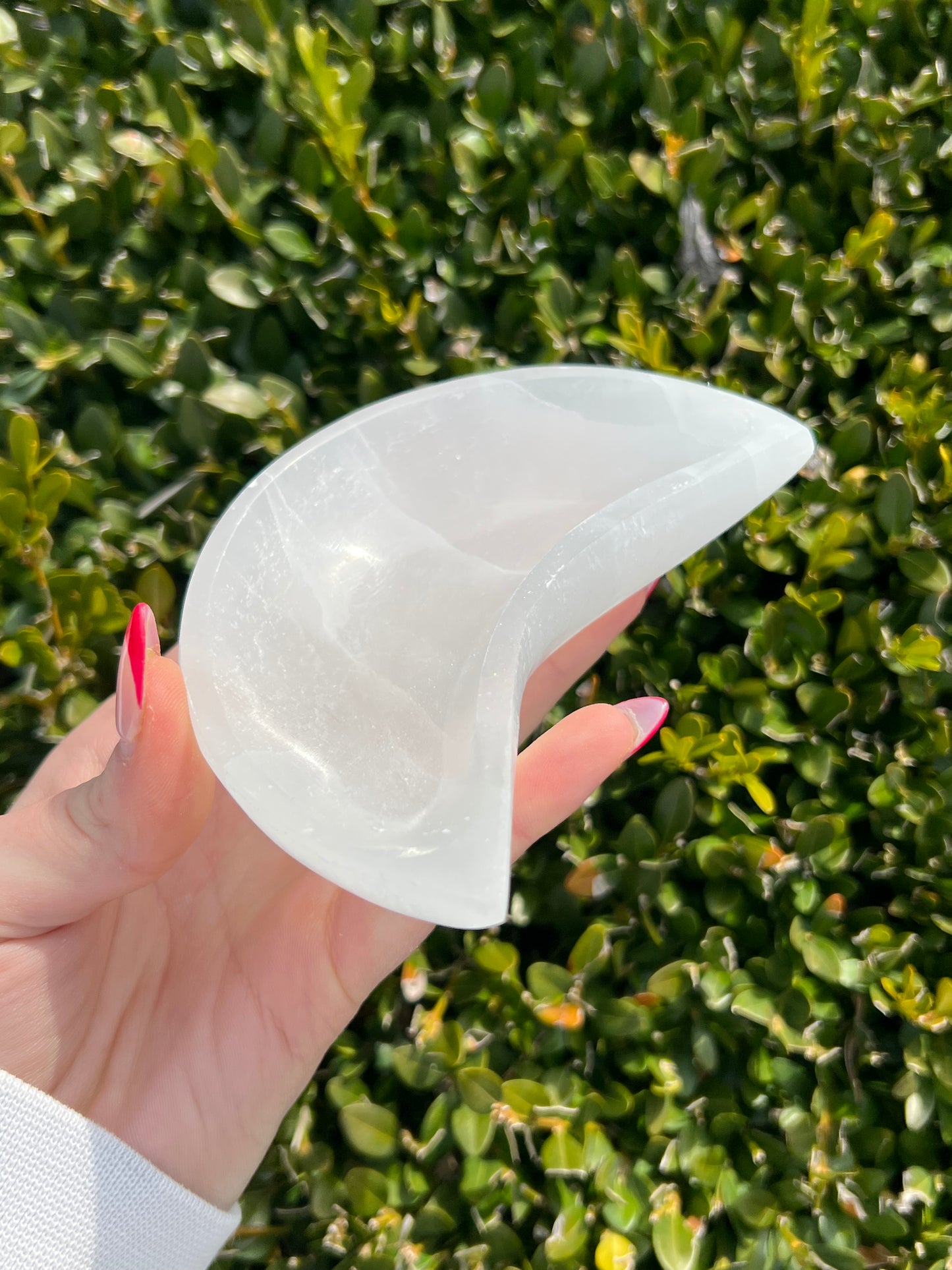 Selenite Moon Bowl