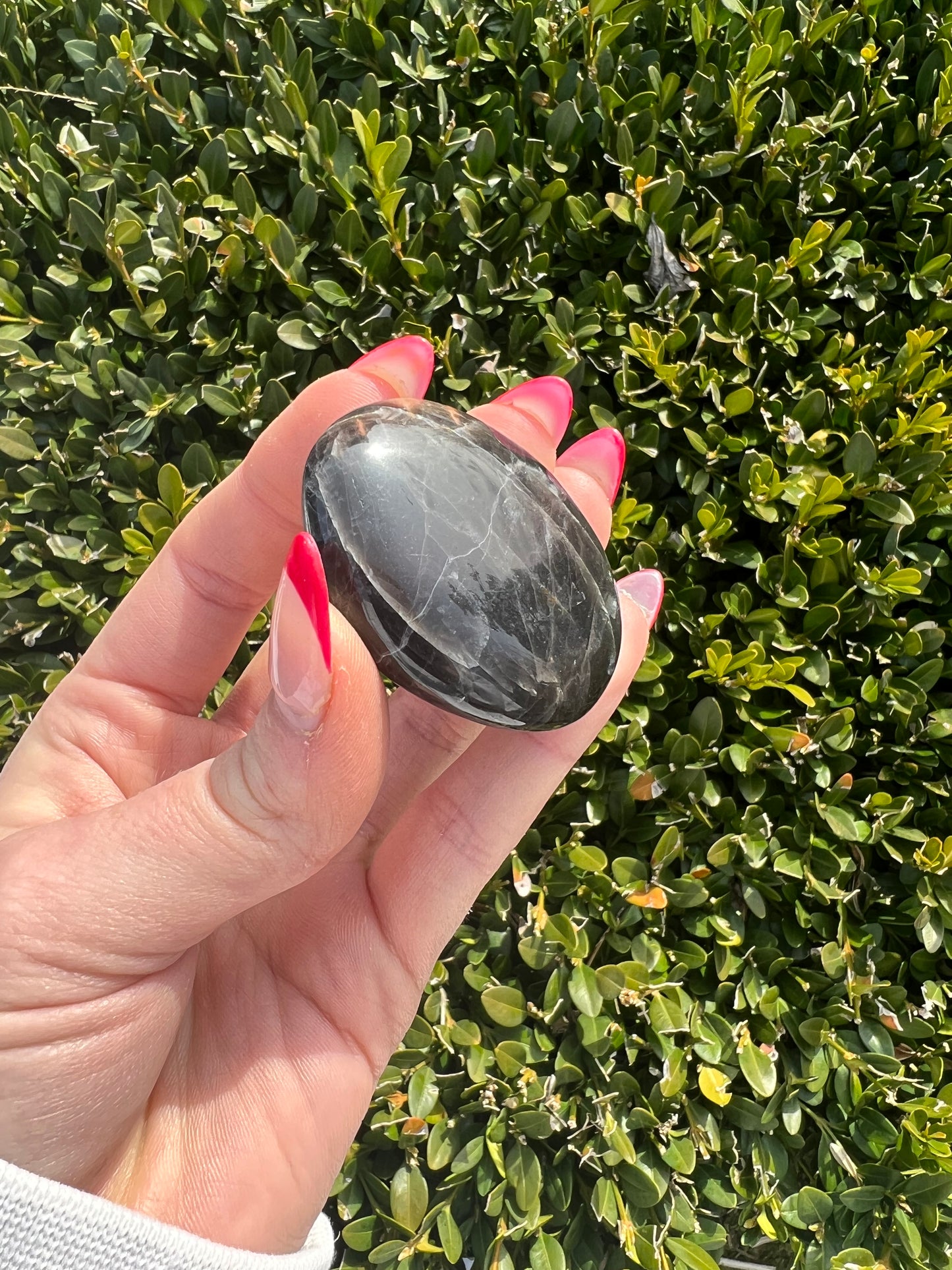 Black Moonstone Palm Stones